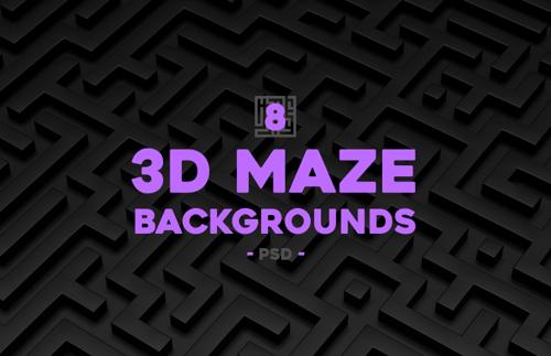 3D Maze Backgrounds