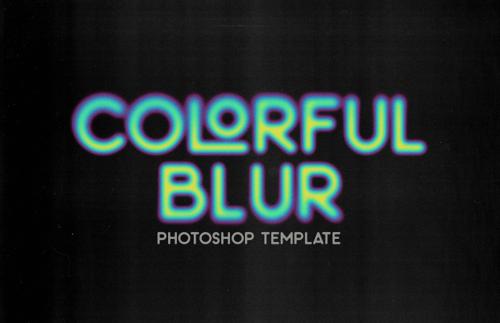 Colorful Blur Photoshop Template