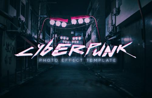Cyberpunk Photo Effect Template