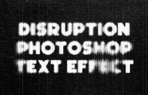 Disruption Photoshop Text Effect