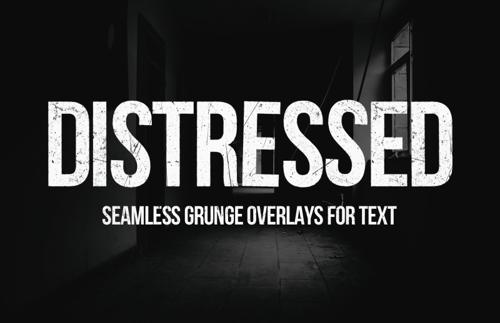 Distressed Seamless Grunge Text Overlays
