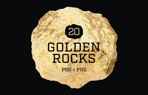 Isolated Golden Rocks