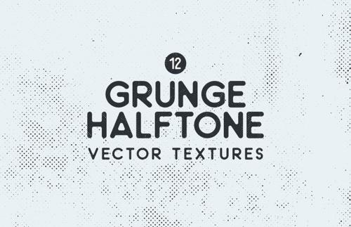 Grunge Halftone Vector Textures