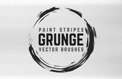 Grunge Paint Stripes Vector Brushes