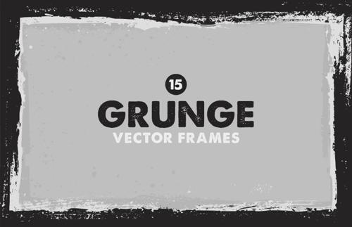 Grunge Vector Frames