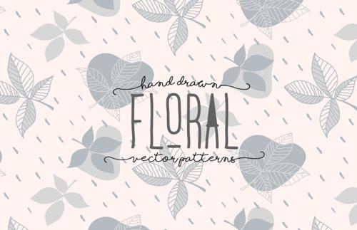 Hand Drawn Floral Vector Patterns