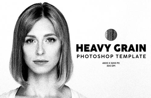 Heavy Grain Photoshop Template