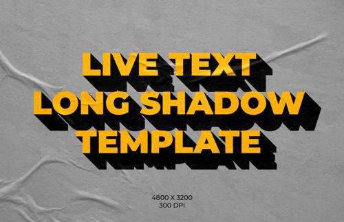 Live Text Long Shadow Template