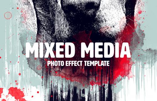 Mixed Media Photo Effect Template