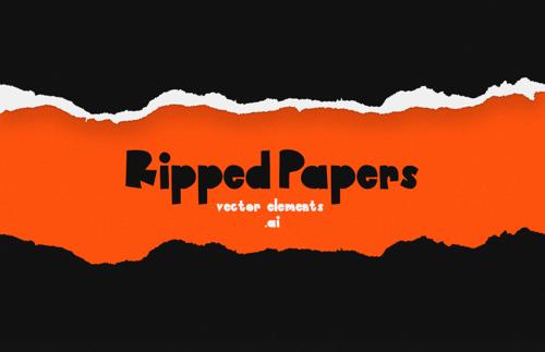 Ripped Paper Vector Elements