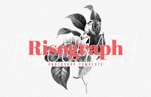 Risograph Photoshop Template