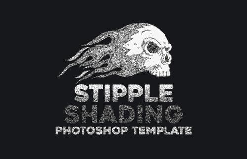 Stipple Shading Photoshop Template