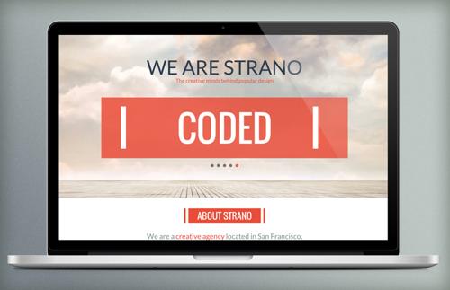 Strano: Parallax HTML Template
