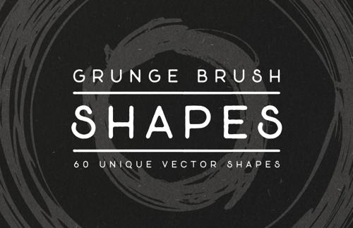 Vector Grunge Brush Shapes