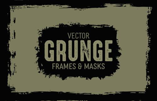 Vector Grunge Frames and Masks