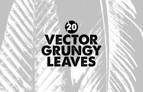 Vector Grungy Leaves