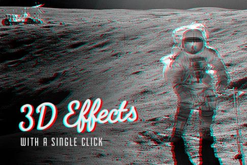 Vintage 3D Actions for Photoshop