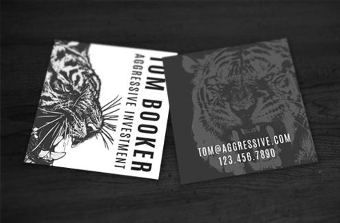 Aggressive Square Business Card Template
