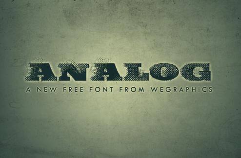 Analog: A Free Grunge Font From WeGraphics