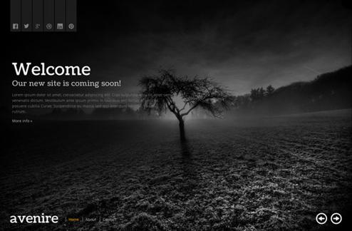 Avenir - A Free Coming Soon HTML Template
