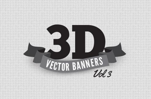 3D Vector Banners Vol 3