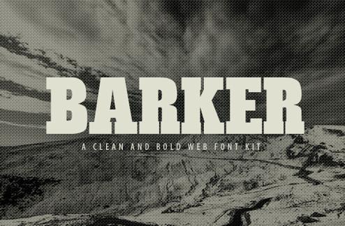 Barker: A Bold Web Font Kit