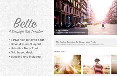 Bette - PSD Web Template Set