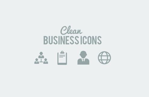 Clean Business Icons Set 1