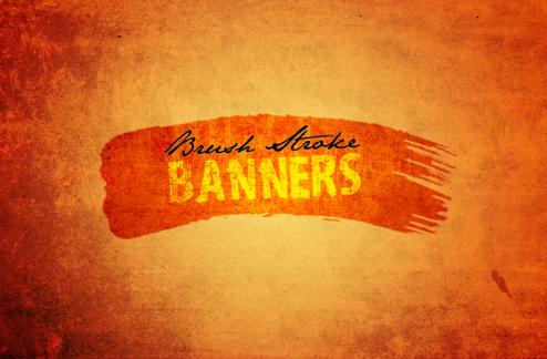 Brush Stroke Banners