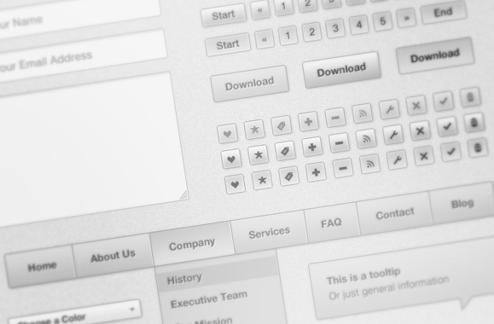 Soft White HTML/CSS UI Kit