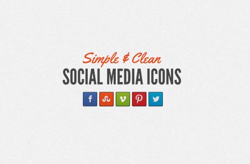 Clean and Simple Social Icons
