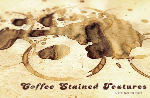 8 coffee stained textures