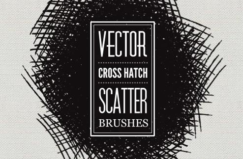 Vector Cross Hatch Scatter Brushes