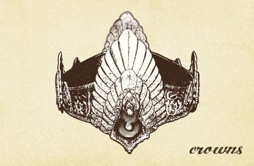 Crown vector set