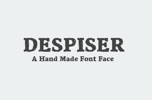 Despiser - A Hand Made Font Face