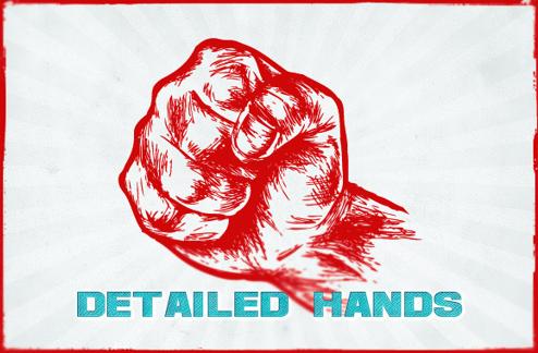 Detailed hand vectors