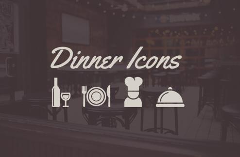 Dinner Icons - Vector Set