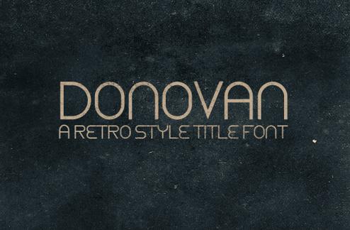 Donavon - A Retro Style Title Font