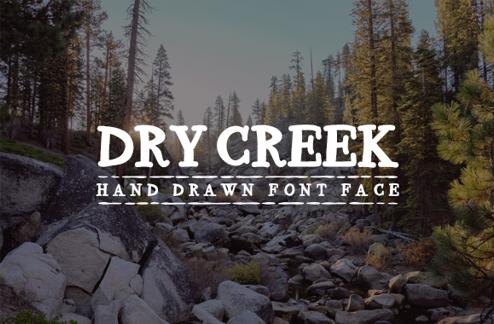 Dry Creek - Hand Drawn Font Face