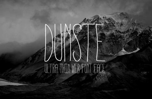 Dunste An Ultra Thin Web Font