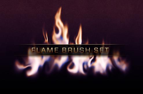 Photoshop Flames Brush Set