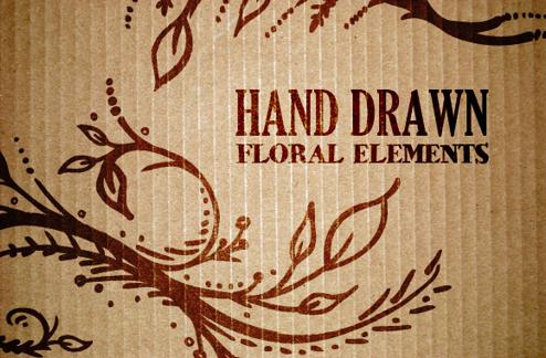 Hand Drawn Floral Elements