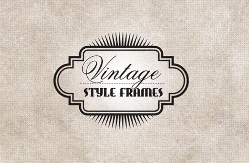 Vintage Style Vector Frames
