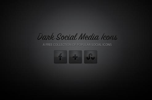 Free Dark Social Media Icons