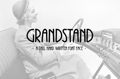 Grandstand - A Condensed Handwritten Font Face