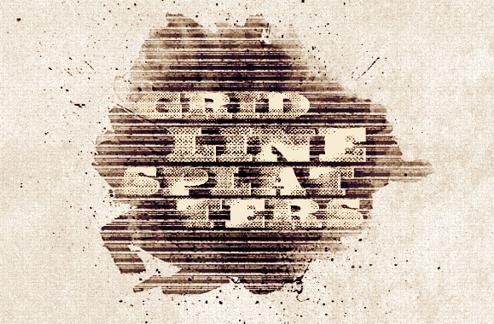 Grid Line Splatter Brushes