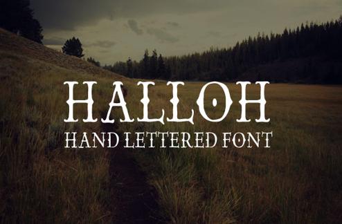 Halloh - Hand Lettered Font