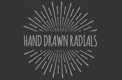 Hand Drawn Vector Radials