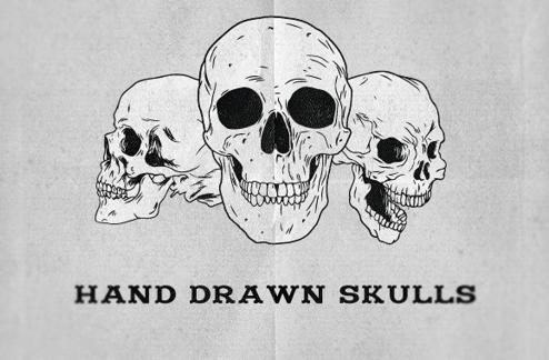 Hand Drawn Skulls