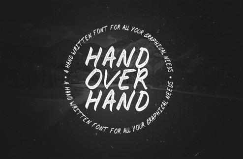 Hand Over Hand - A Handwritten Font Face
